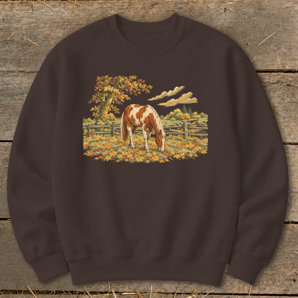 Horse in Fall Leaves Sweatshirt product image 4