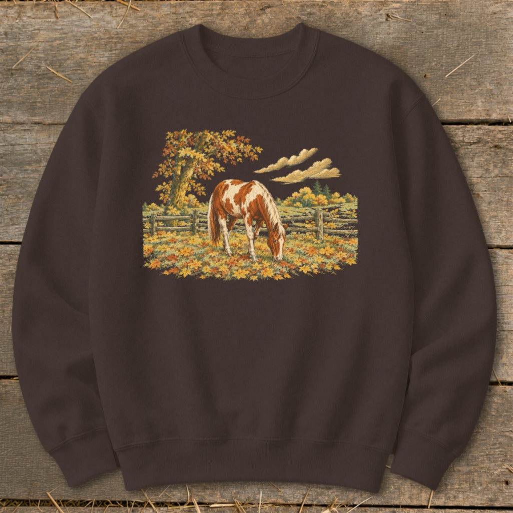 Horse in Fall Leaves Sweatshirt product image 4