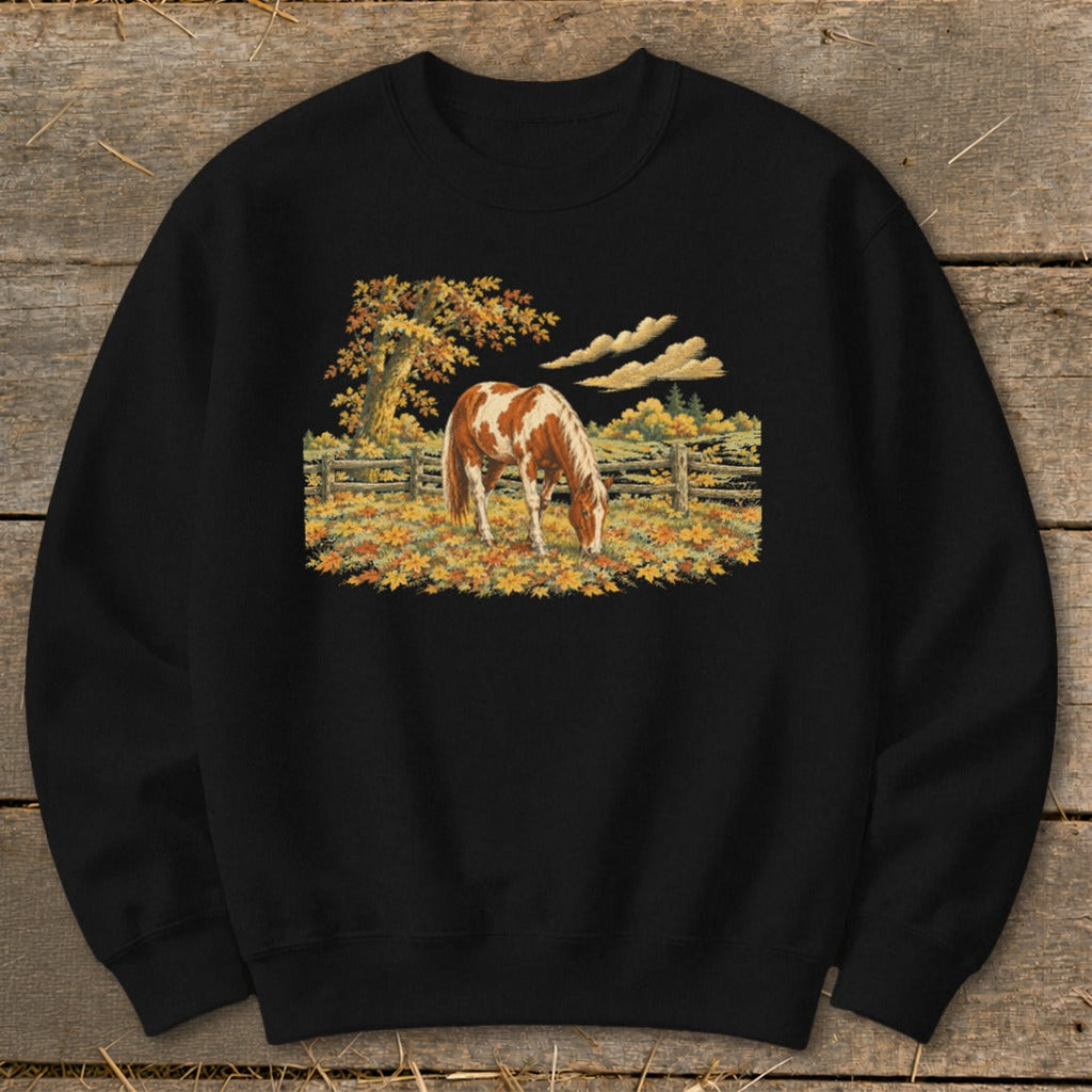 Horse in Fall Leaves Sweatshirt product image 5