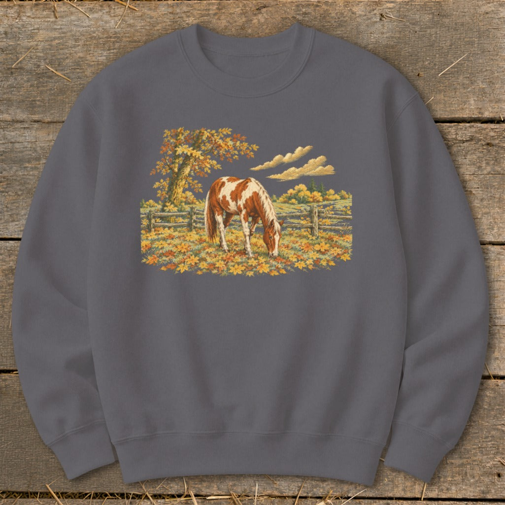 Horse in Fall Leaves Sweatshirt product image 6