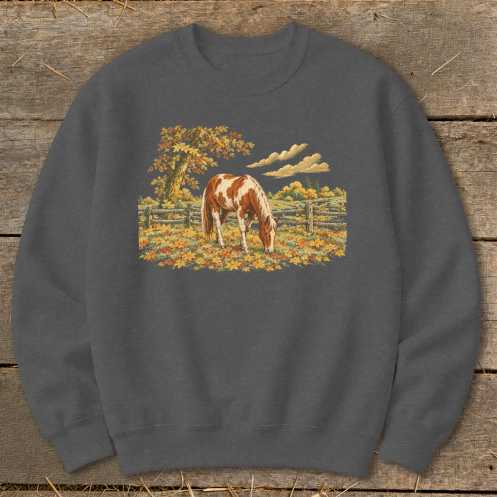 Horse in Fall Leaves Sweatshirt product image 7