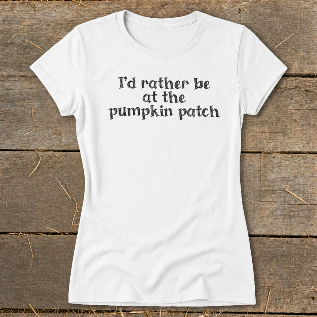 I'd Rather Be at the Pumpkin Patch Ladies Tee product image 4