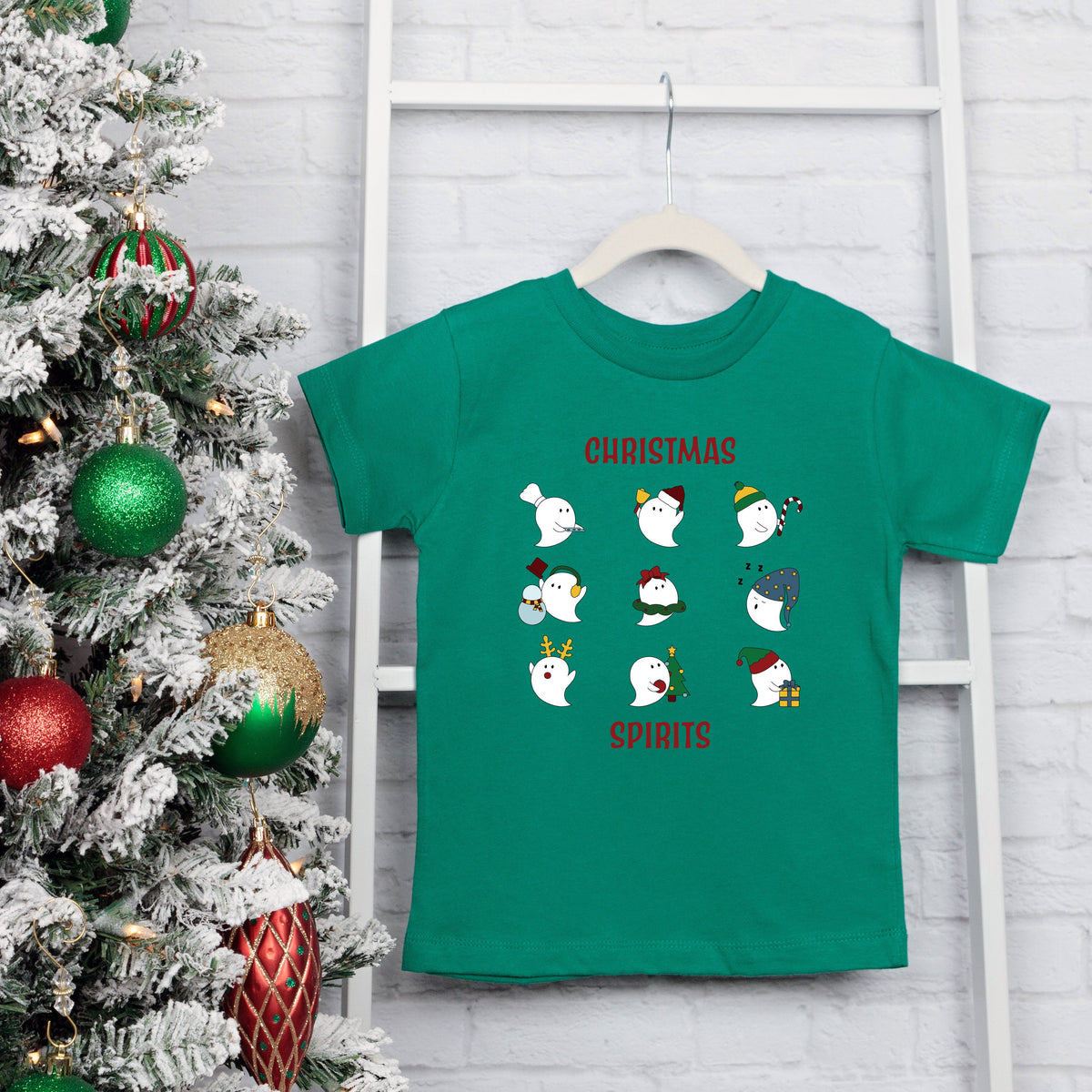 Christmas Spirits Red Words | Toddler Graphic Short Sleeve product image 1