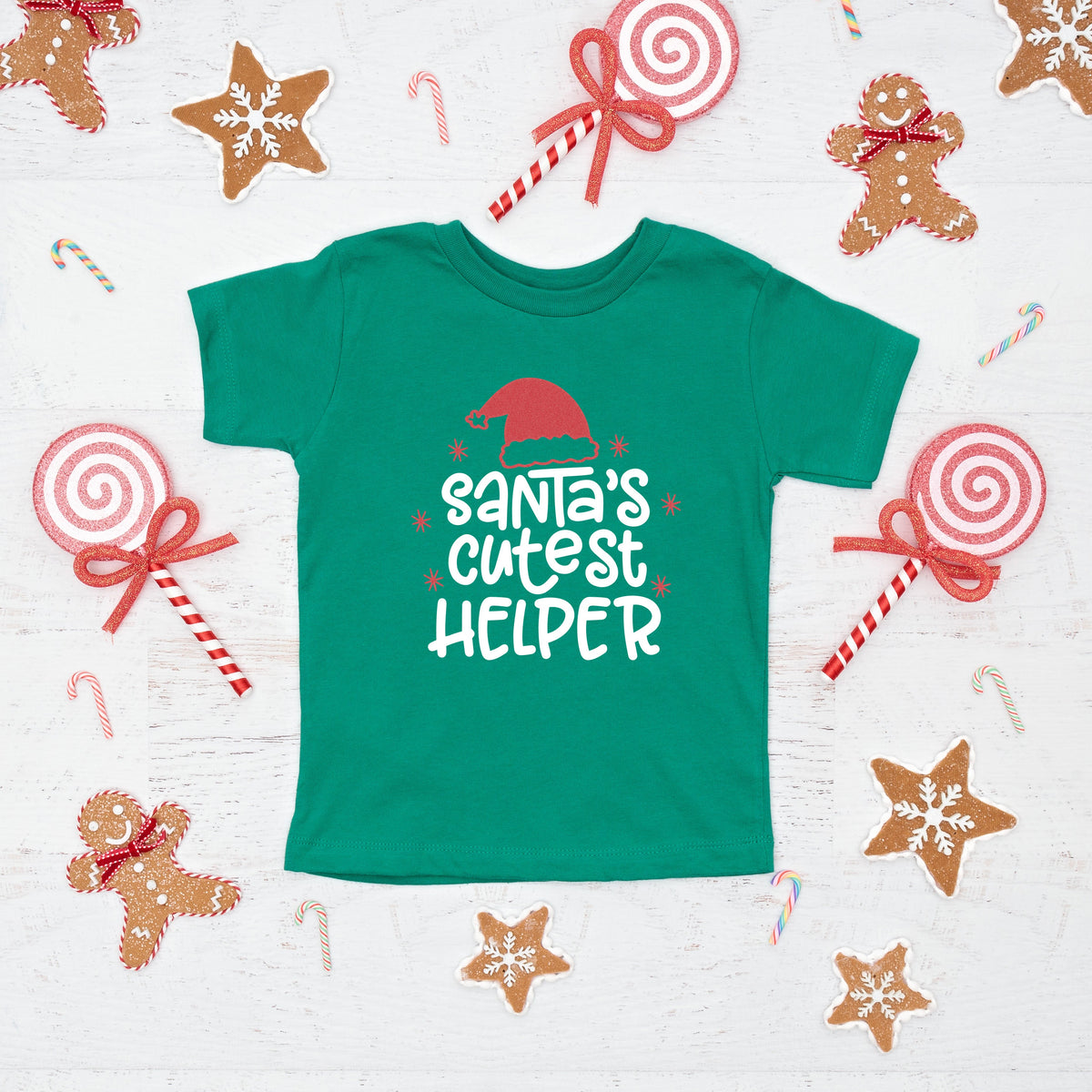 Santa's Cutest Helper Glitter | Toddler Graphic Short product image 1
