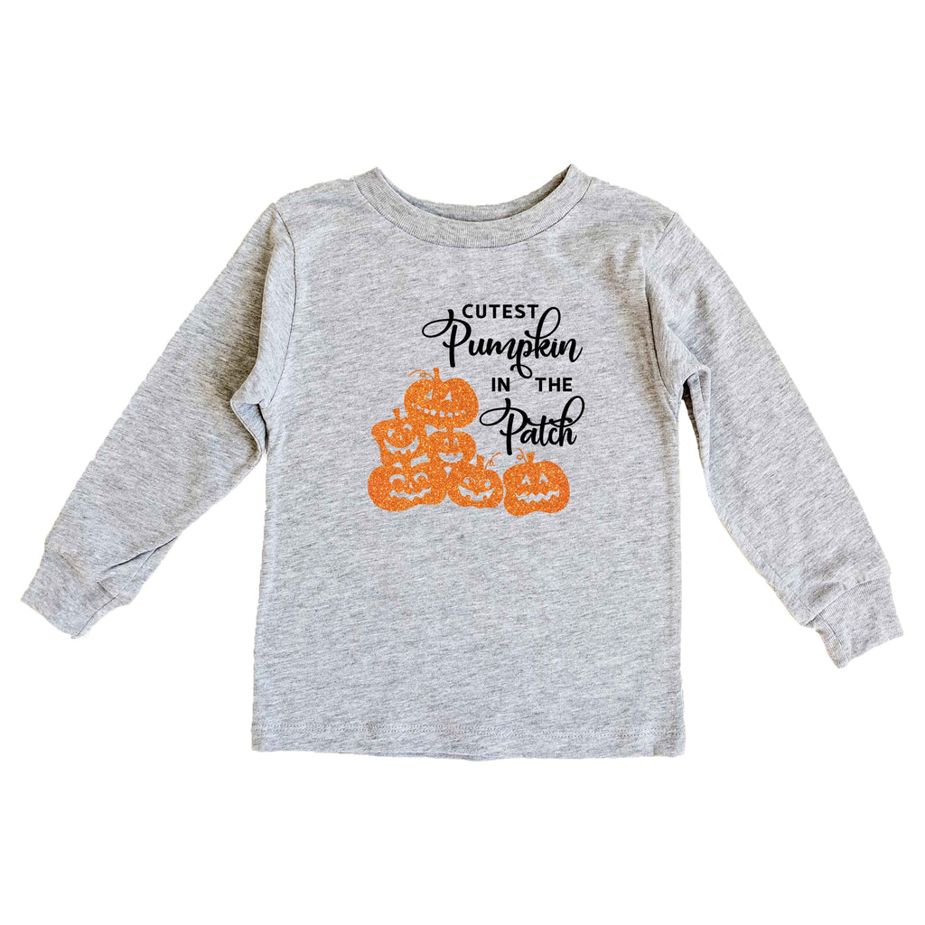 Cutest Pumpkin In The Patch Glitter | Toddler Graphic Long product image 1