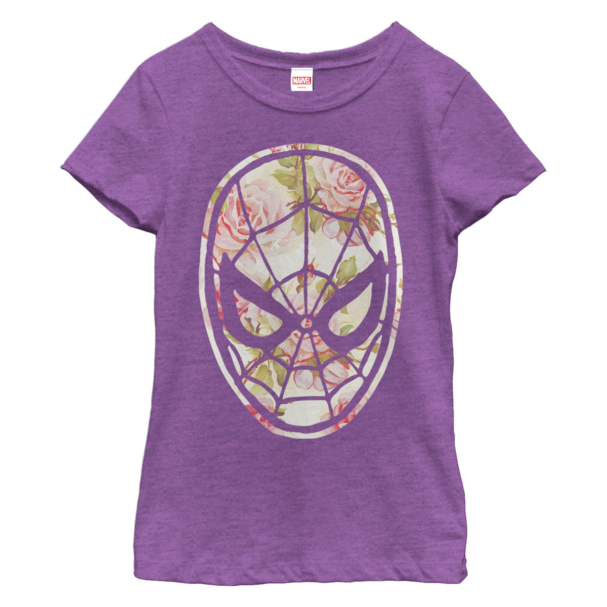 Girl's Marvel Light Floral Spidey T-Shirt