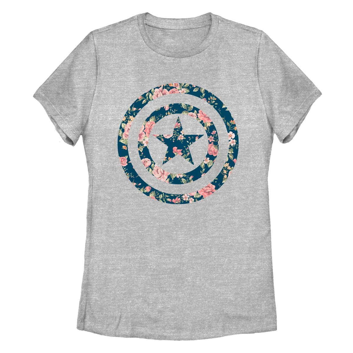 Women's Marvel Captain Floral T-Shirt