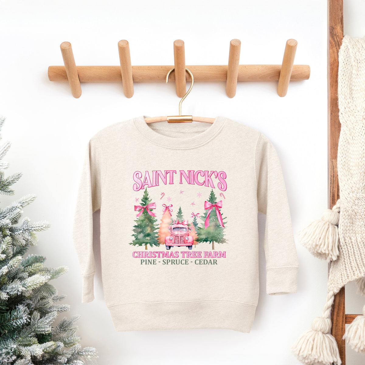 Coquette St. Nick's Tree Farm | Youth Ultra-Soft Graphic product image 2