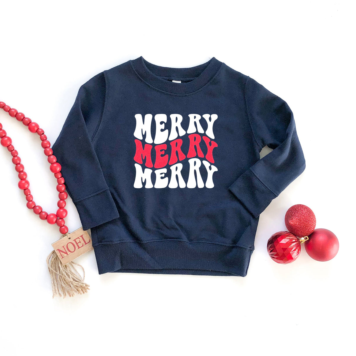 Merry Stacked Wavy Glitter | Youth Ultra-Soft Graphic product image 1