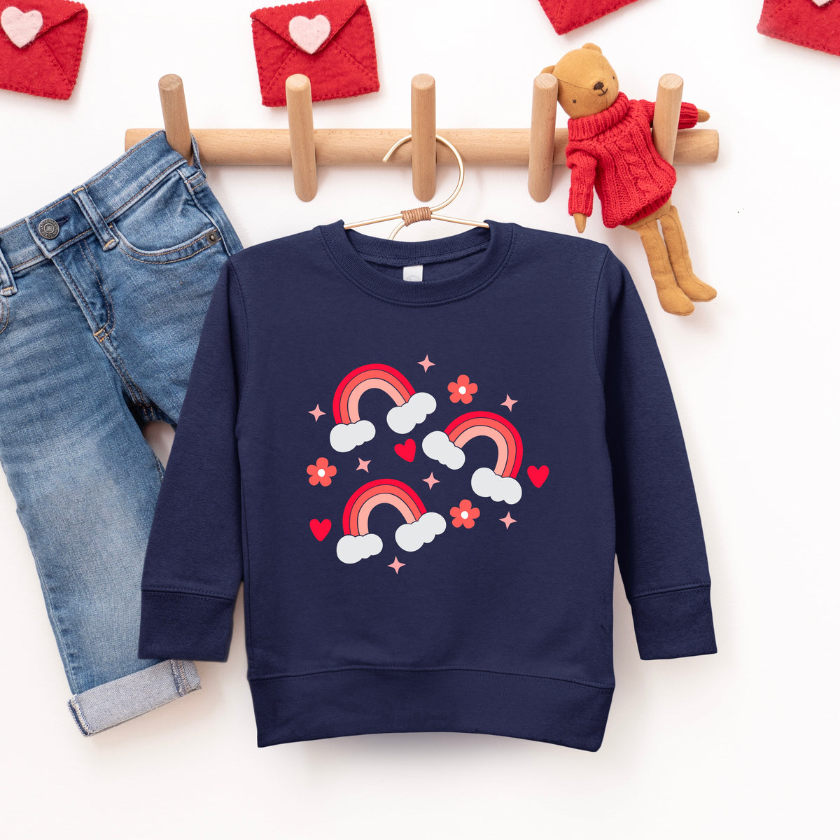Valentine Rainbow | Youth Ultra-Soft Graphic Sweatshirt product image 2