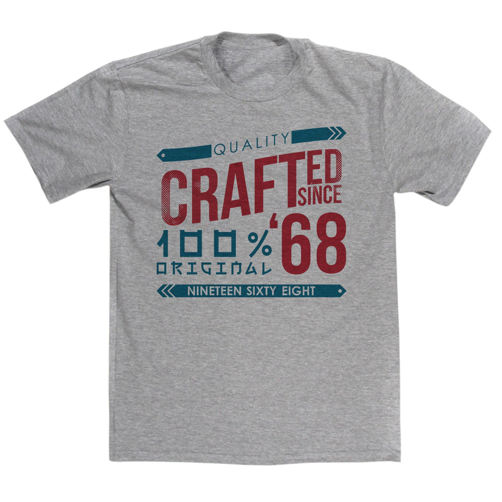 Crafted in 1968 Year T Shirt product image 3