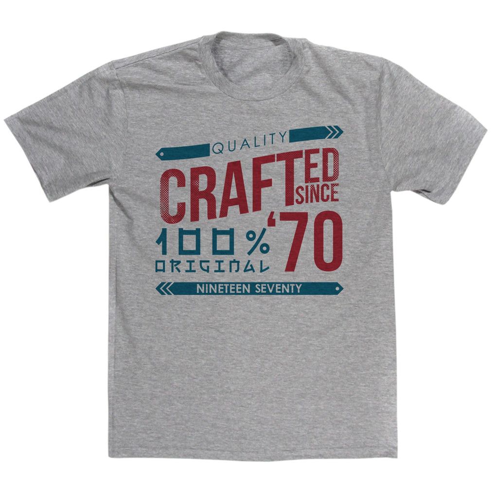 Crafted in 1970 Year T Shirt product image 1