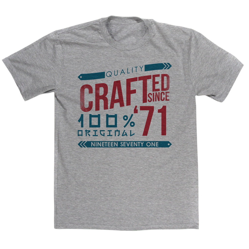 Crafted in 1971 Year T Shirt product image 4