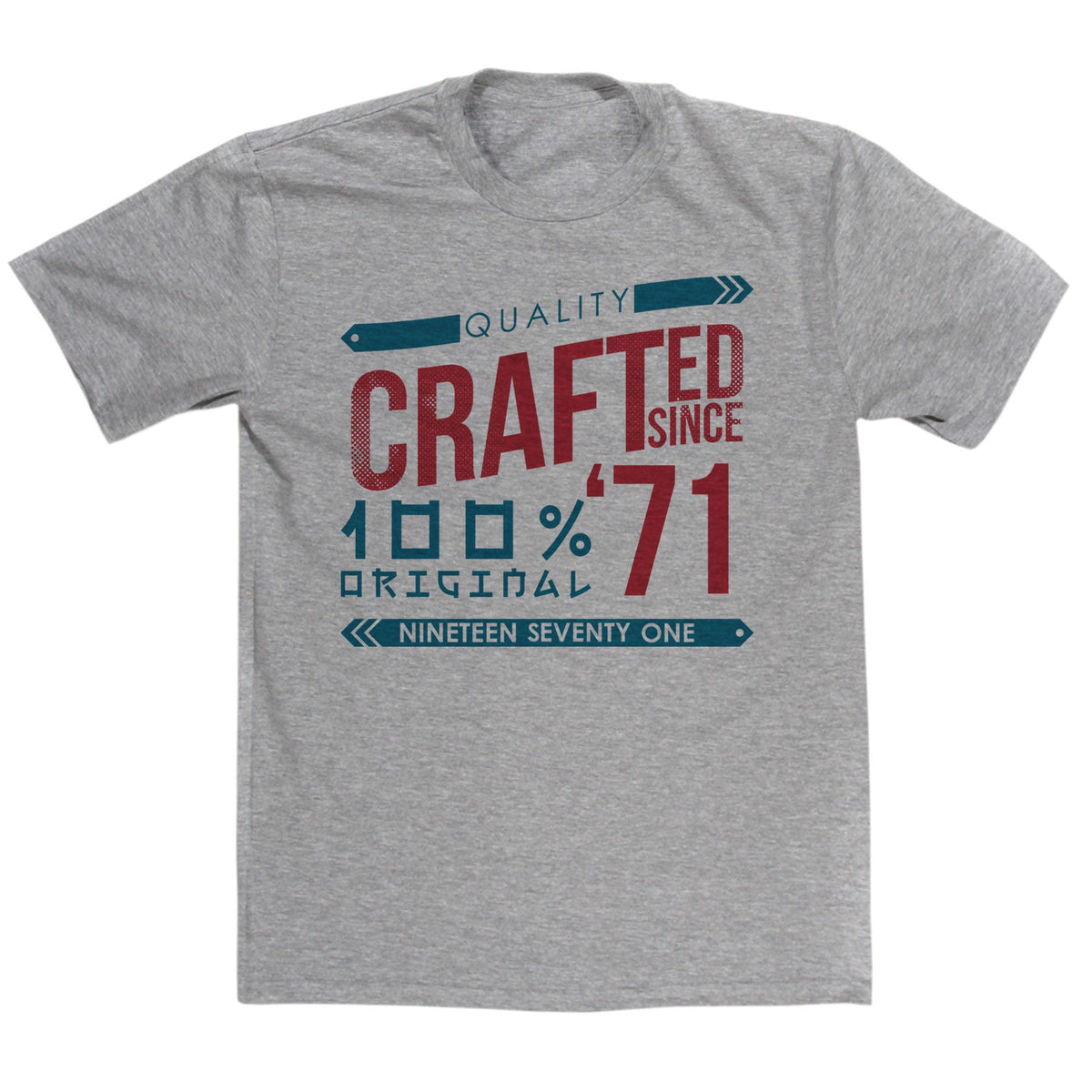 Crafted in 1971 Year T Shirt product image 4