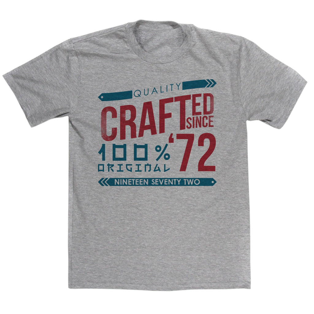 Crafted in 1972 Year T Shirt product image 4