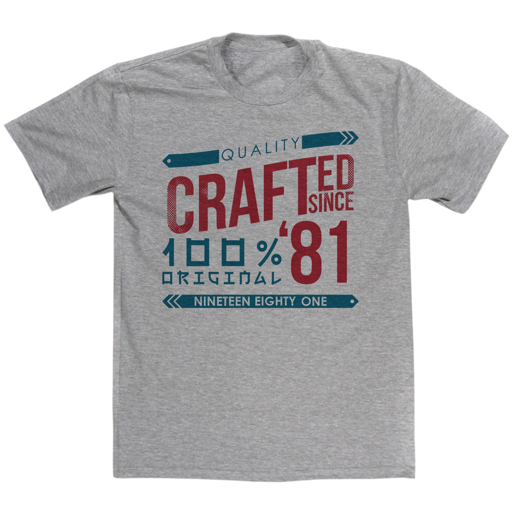 Crafted in 1981 Year T Shirt product image 4