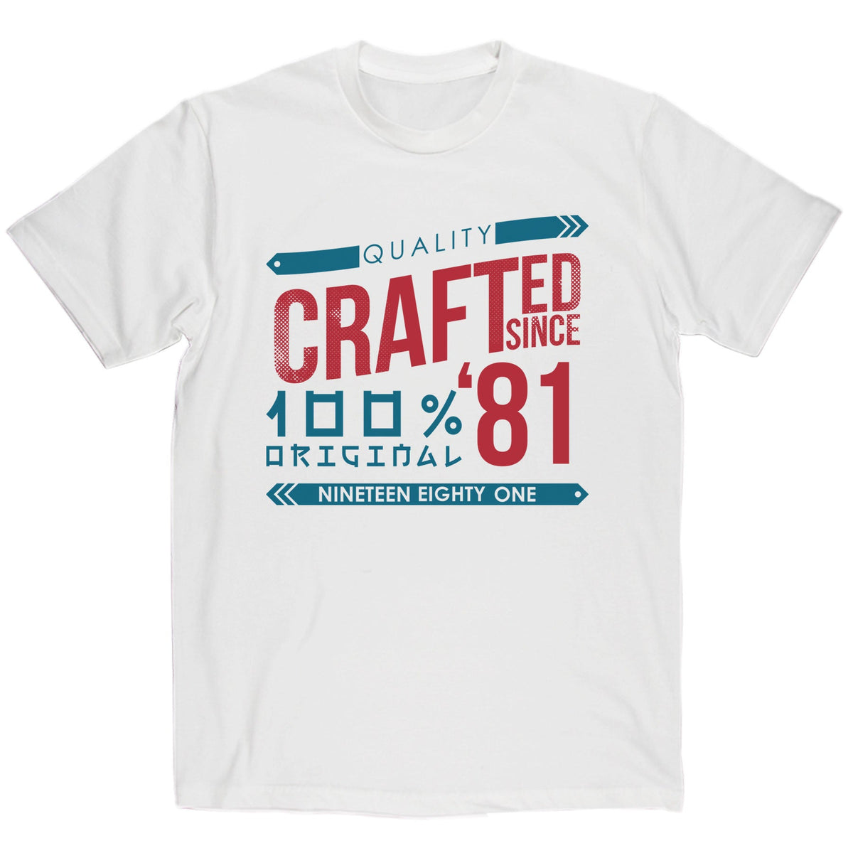 Crafted in 1981 Year T Shirt product image 2