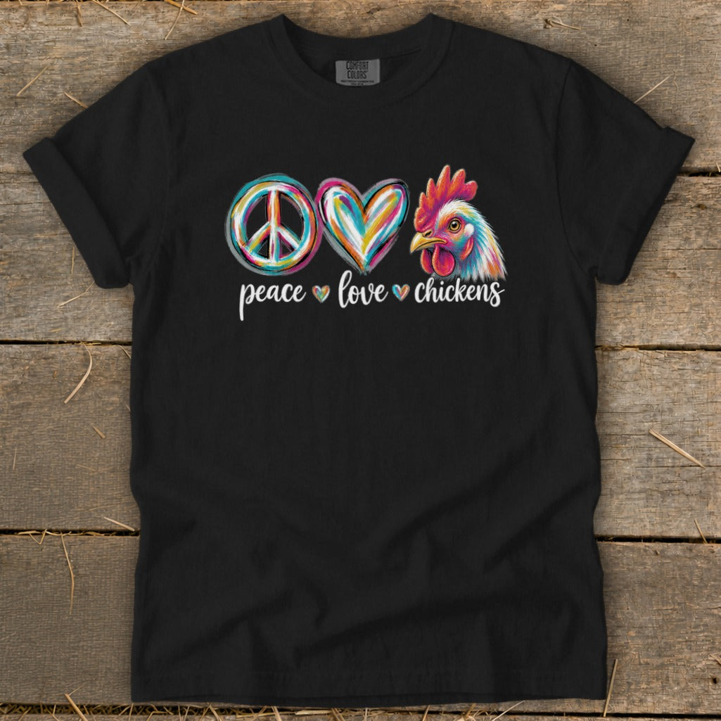 Peace Love for Chickens Signature Tee product image 3