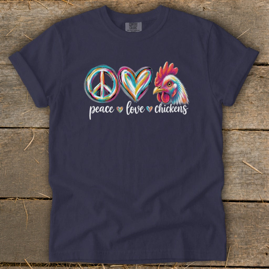 Peace Love for Chickens Signature Tee product image 4