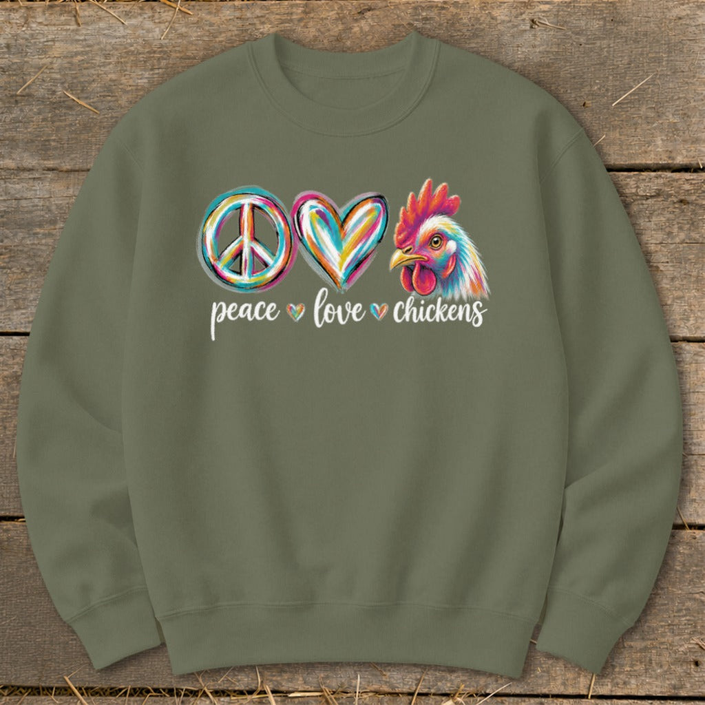 Peace Love for Chickens Sweatshirt product image 2