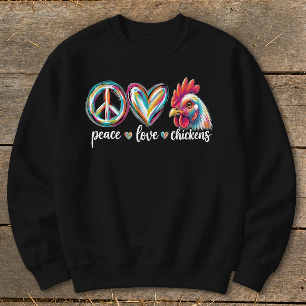 Peace Love for Chickens Sweatshirt product image 3