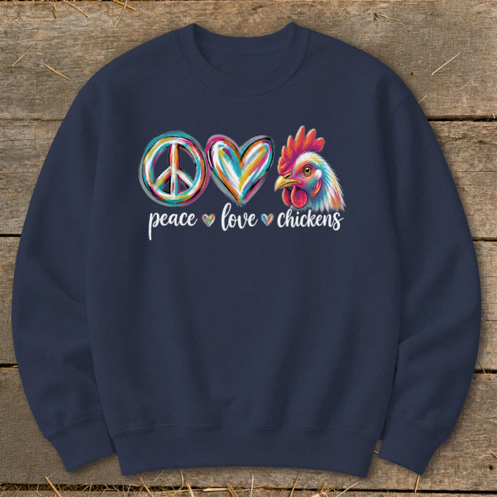 Peace Love for Chickens Sweatshirt product image 4
