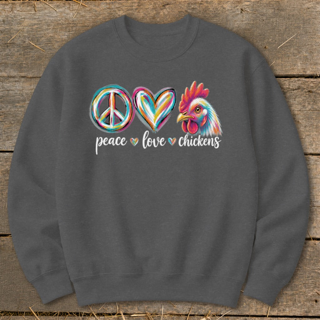Peace Love for Chickens Sweatshirt product image 7