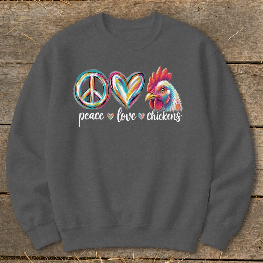 Peace Love for Chickens Sweatshirt product image 7