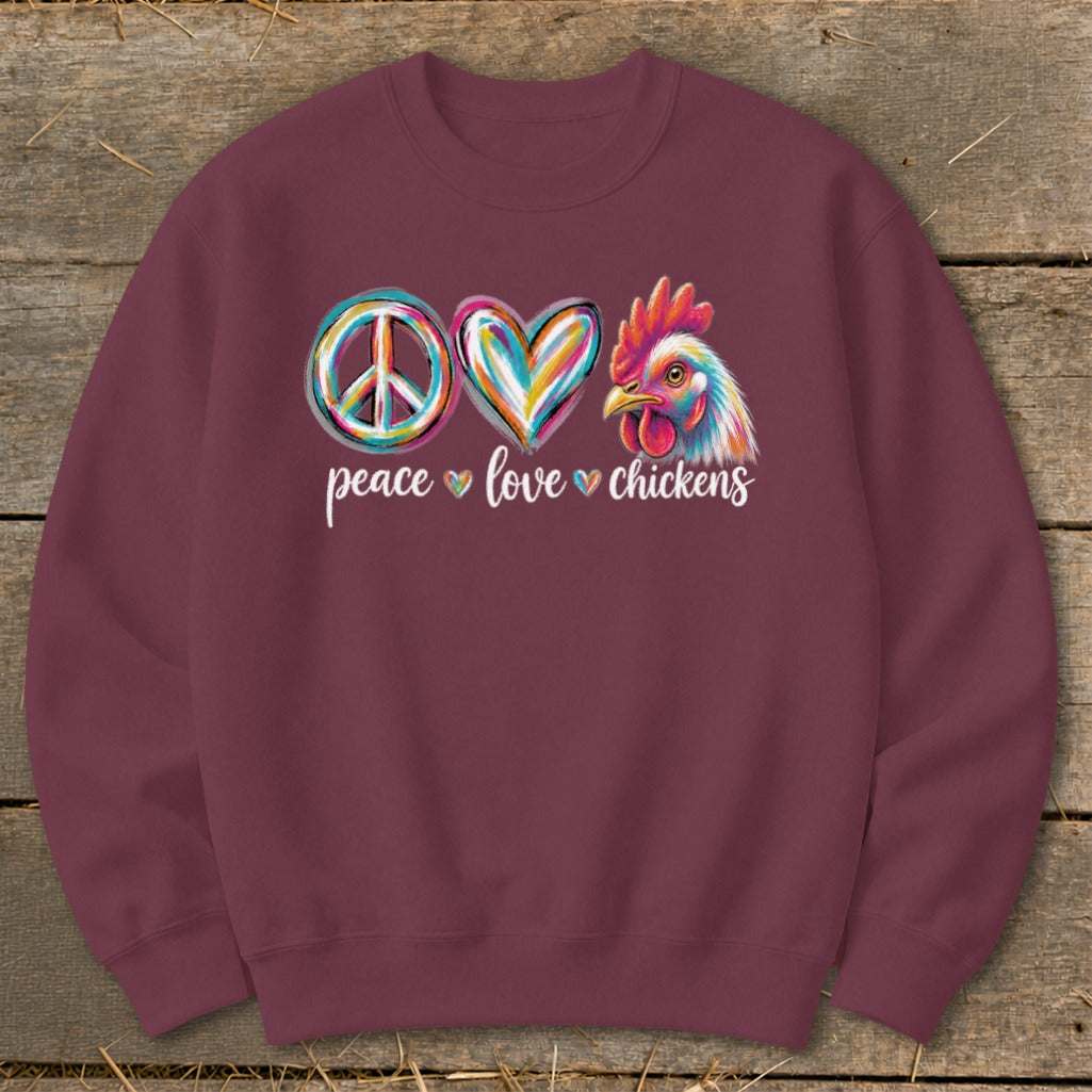 Peace Love for Chickens Sweatshirt product image 8