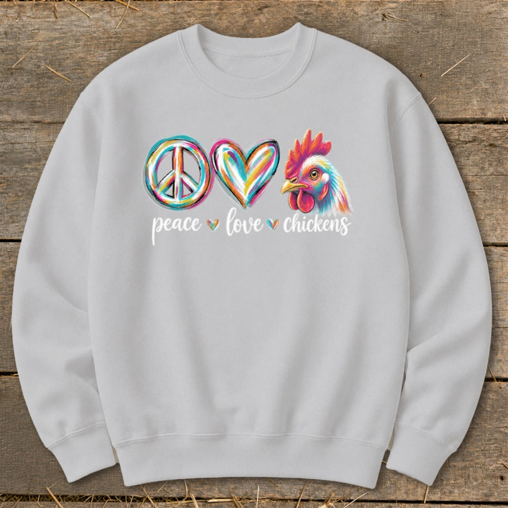 Peace Love for Chickens Sweatshirt product image 1