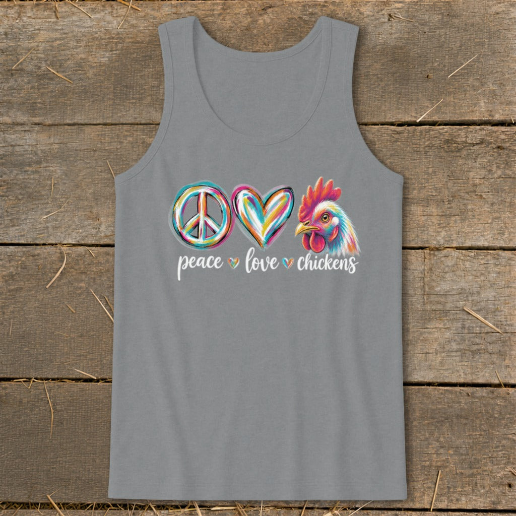 Peace Love for Chickens Tank Top