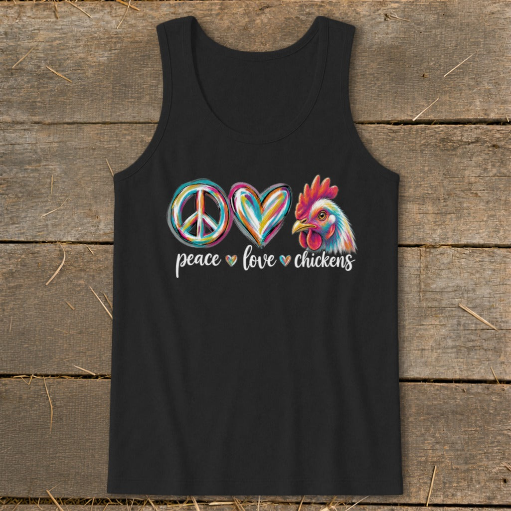 Peace Love for Chickens Tank Top