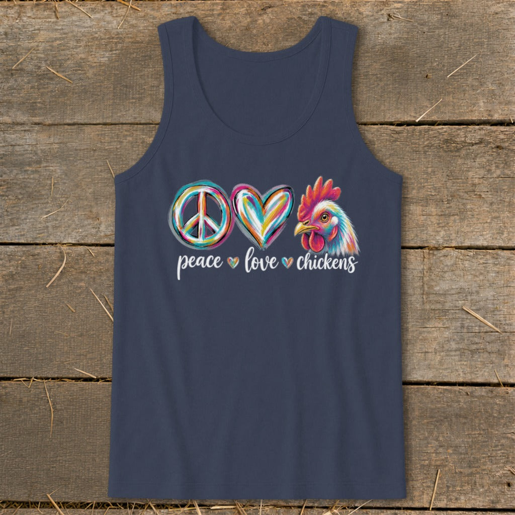 Peace Love for Chickens Tank Top