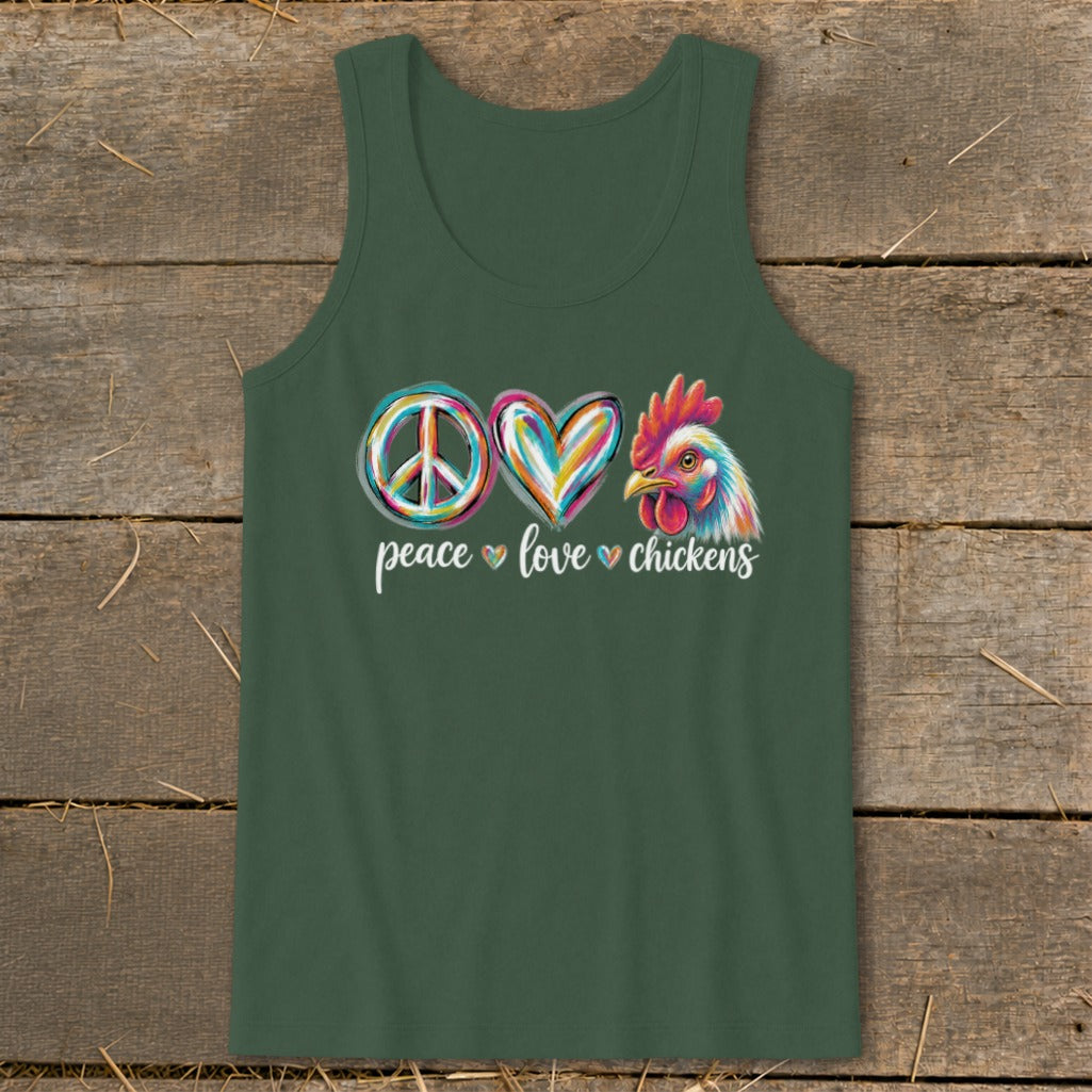 Peace Love for Chickens Tank Top