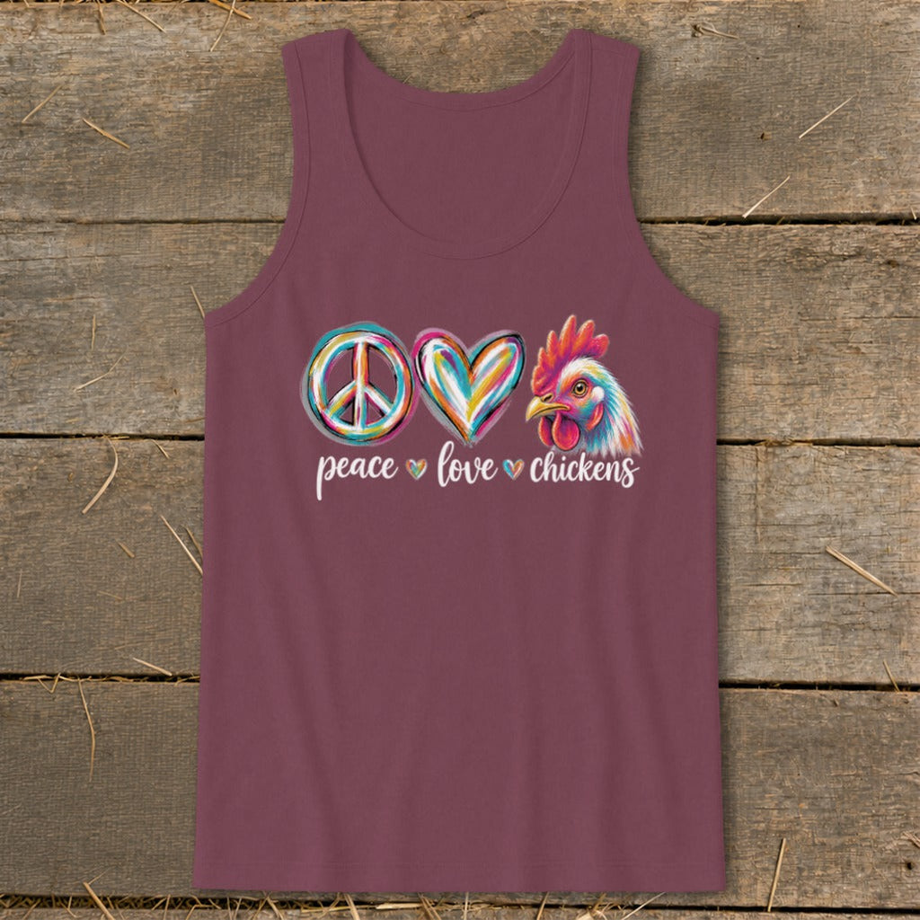 Peace Love for Chickens Tank Top