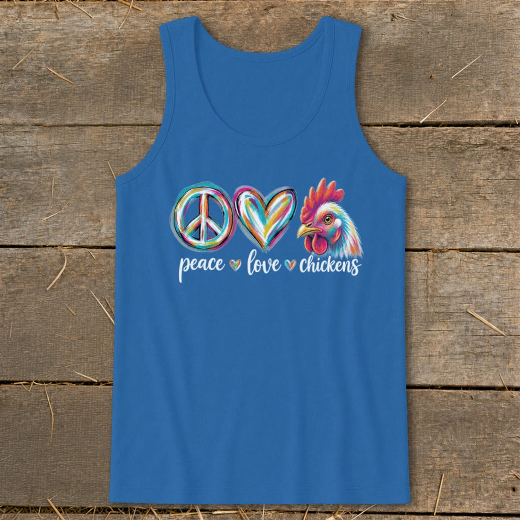 Peace Love for Chickens Tank Top