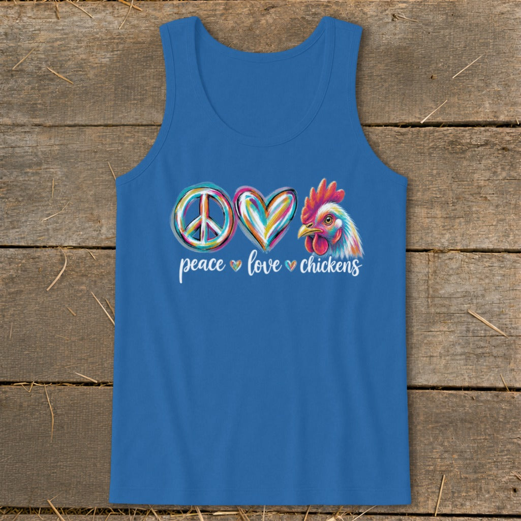 Peace Love for Chickens Tank Top