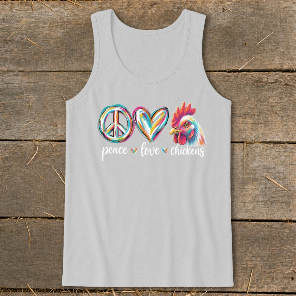 Peace Love for Chickens Tank Top