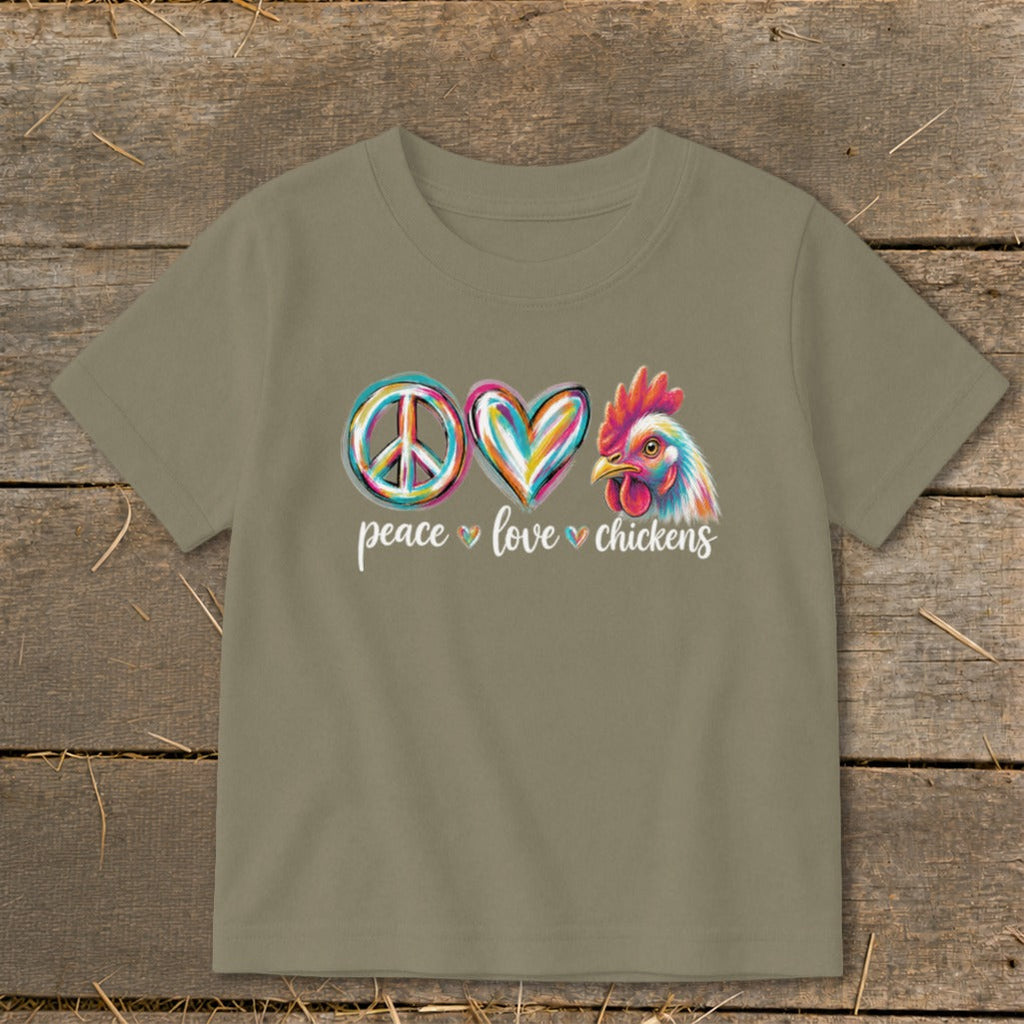 Peace Love for Chickens Toddler Tee product image 2