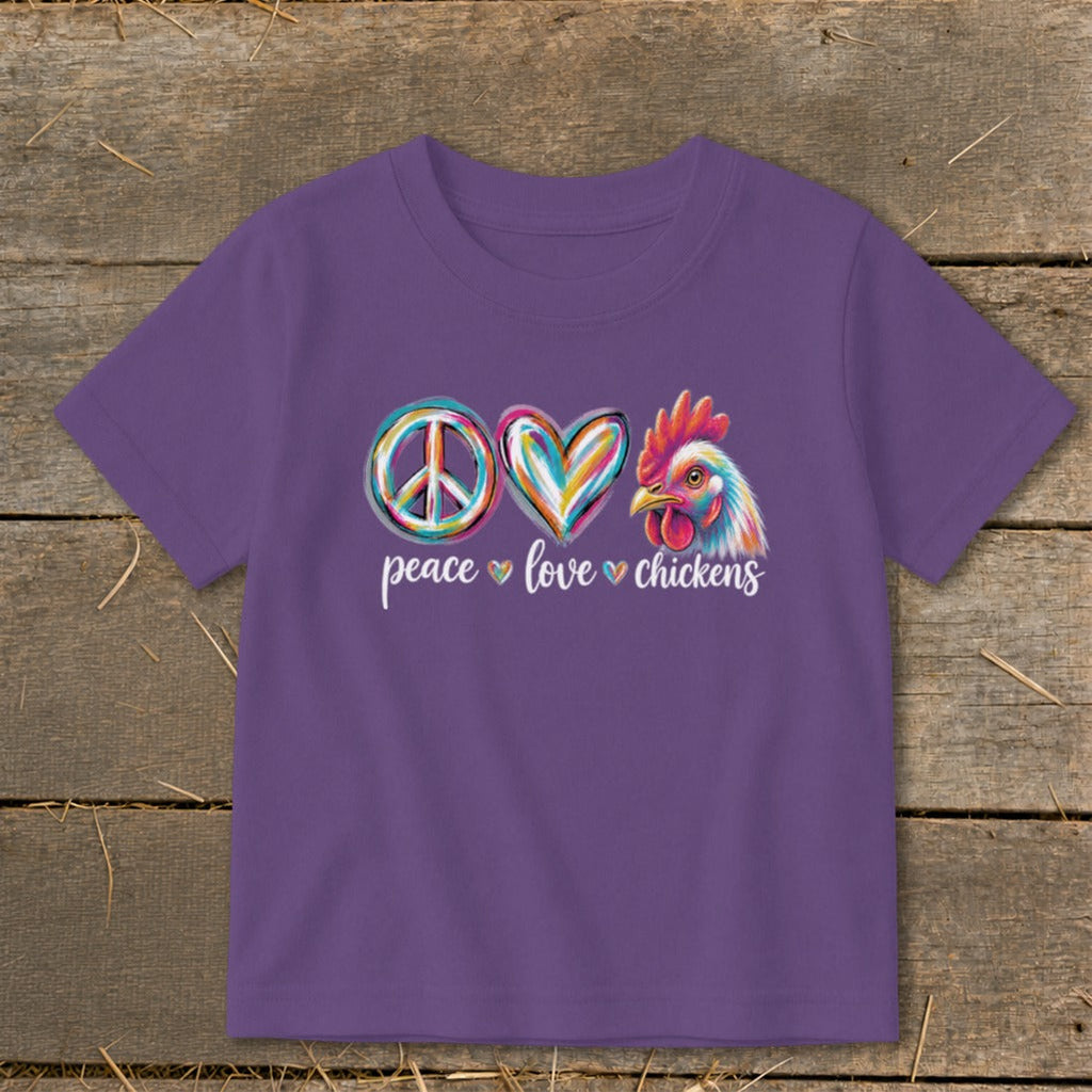 Peace Love for Chickens Toddler Tee product image 7