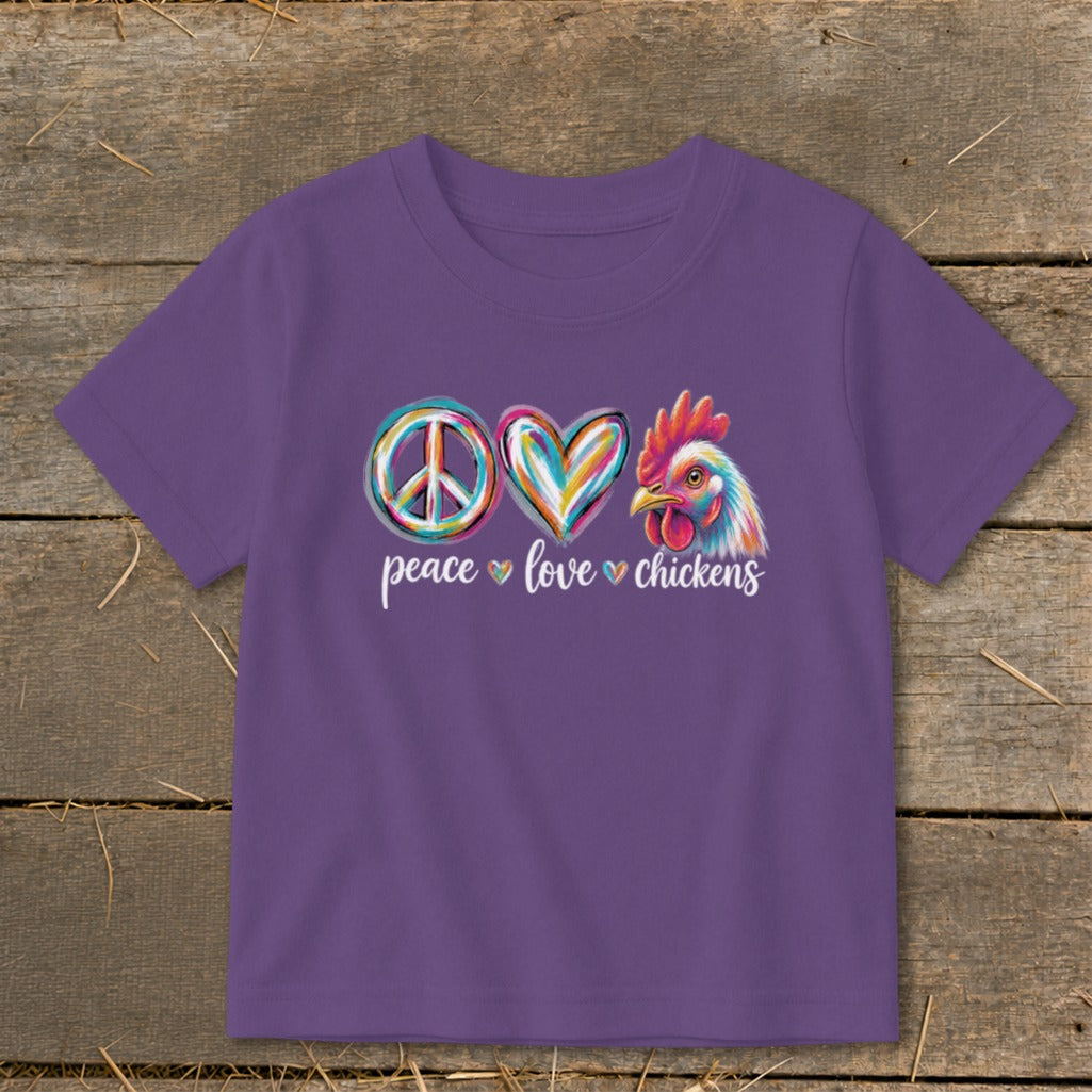 Peace Love for Chickens Toddler Tee product image 7