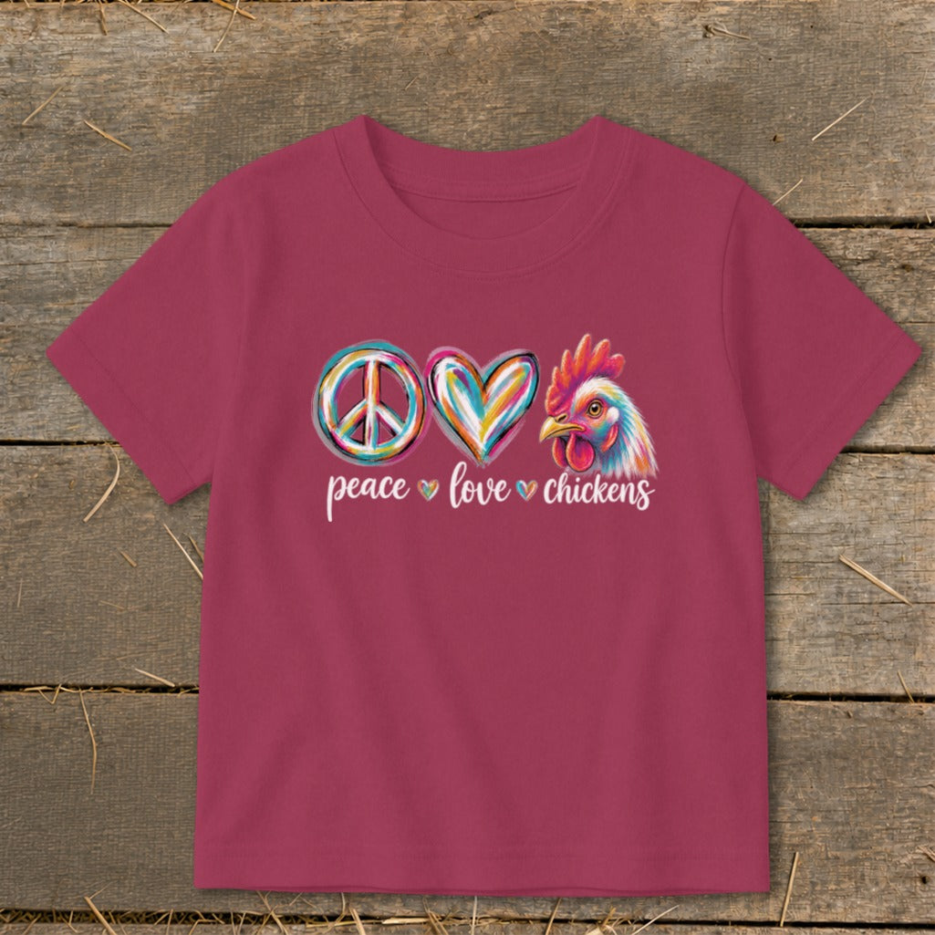 Peace Love for Chickens Toddler Tee product image 8