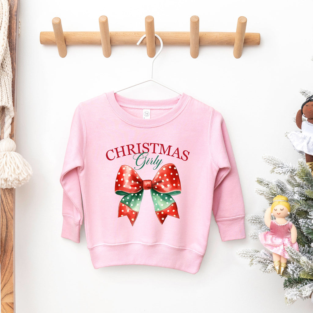 Coquette Christmas Girly | Toddler Graphic Sweatshirt product image 1