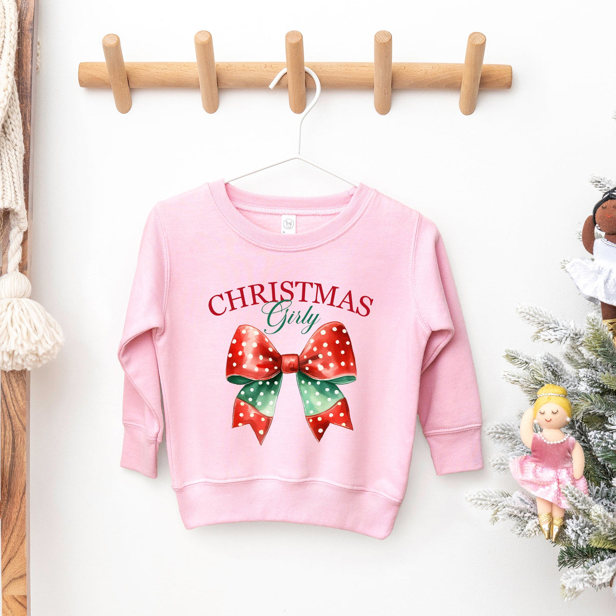 Coquette Christmas Girly | Toddler Graphic Sweatshirt product image 1