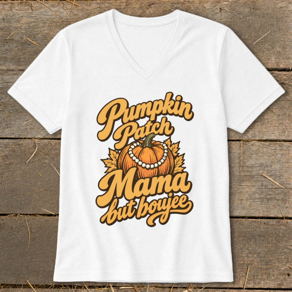 Pumpkin Patch Mama But Boujee V-neck