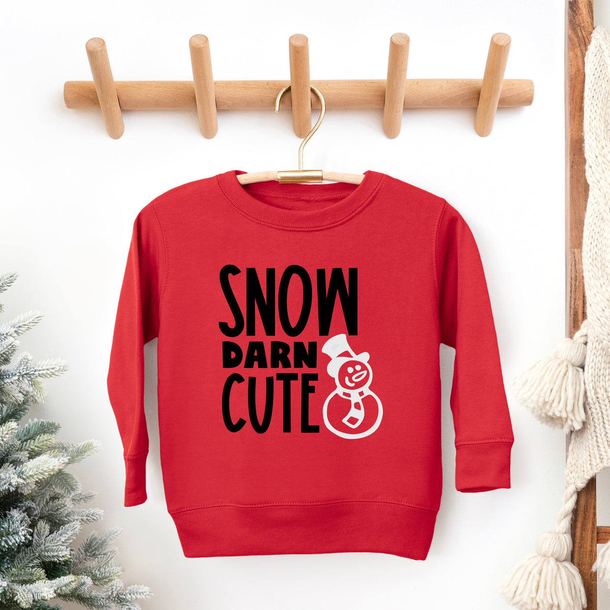 Snow Darn Cute Glitter | Youth Ultra-Soft Graphic Sweatshirt product image 1