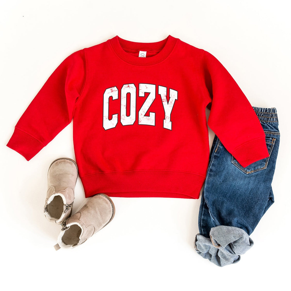 Cozy Worn Varsity | Youth Ultra-Soft Graphic Sweatshirt product image 3