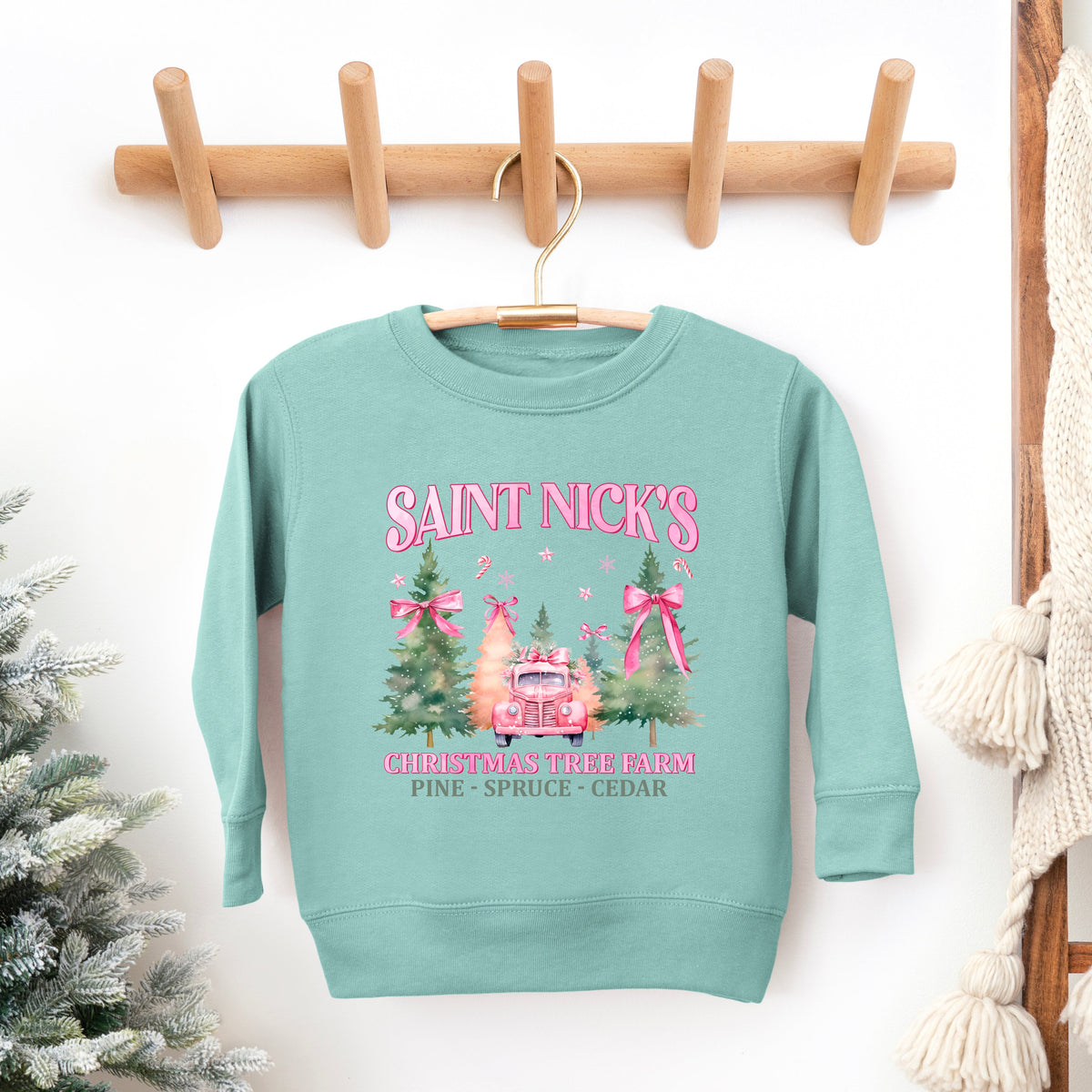 Coquette St. Nick's Tree Farm | Youth Ultra-Soft Graphic product image 3