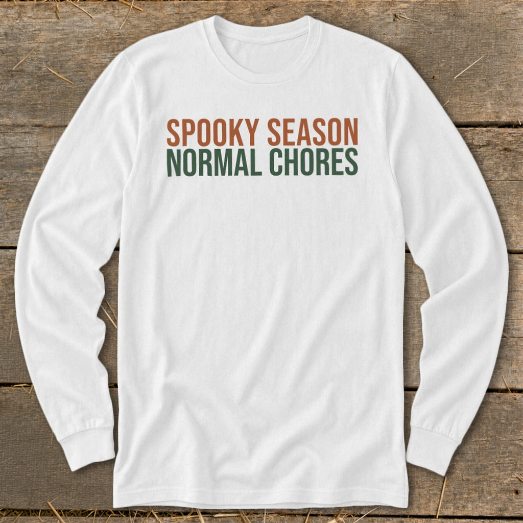 Spooky Season Normal Chores Long Sleeve Tee product image 1