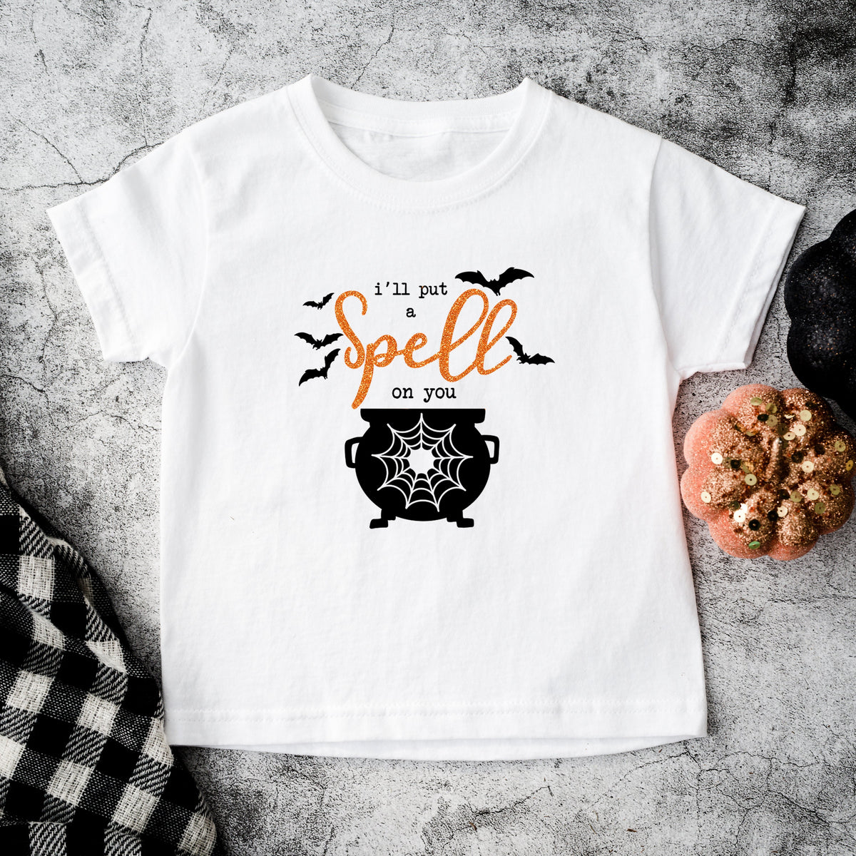 I'll Put A Spell On You Glitter | Toddler Graphic Short product image 3